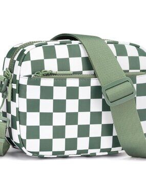 Small Checkered Crossbody Bag for Women Cute Purses Trendy Shoulder Handbags Wid